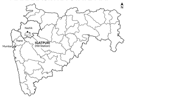 Maharashtra Map showing Kefi Villa location